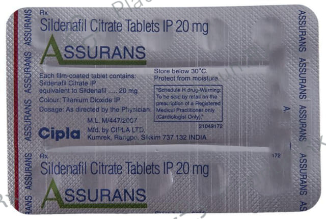 Assurans 20mg Tablet 10s