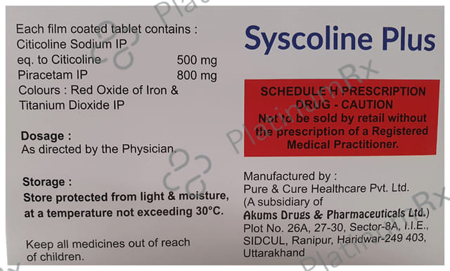 Syscoline Plus 500mg/800mg Tablet