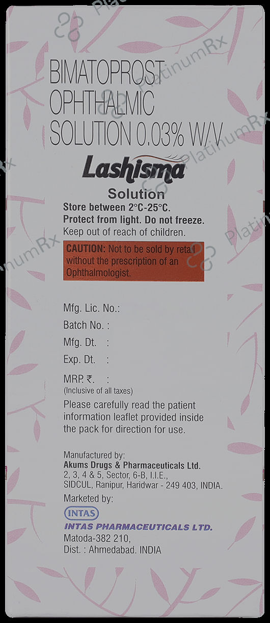 Lashisma 0.03% Ophthalmic Solution 3ml
