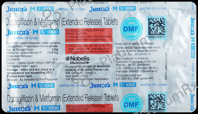 Justoza M 5/1000 Tablet ER 10s