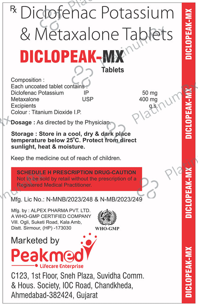 Diclopeak 50/400mg MX Tablet 10s