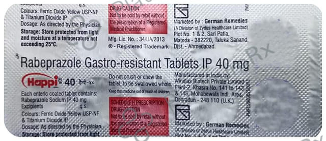 Happi 40mg Tablet 10s