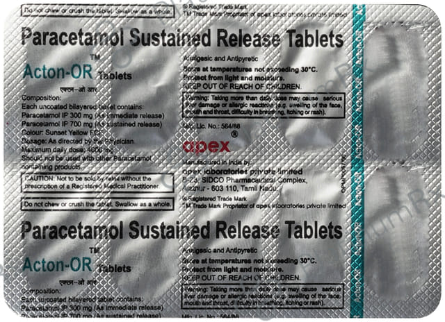 Acton OR 300/700mg Tablet SR 10s