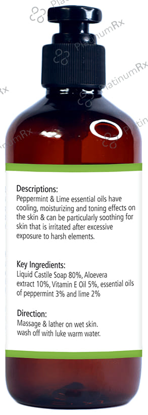 Natuur Treats Skin Allergies Body Wash Peppermint & Lime