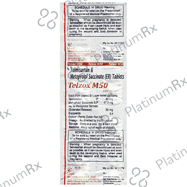 Telzox M 40/50mg Tablet ER 10s