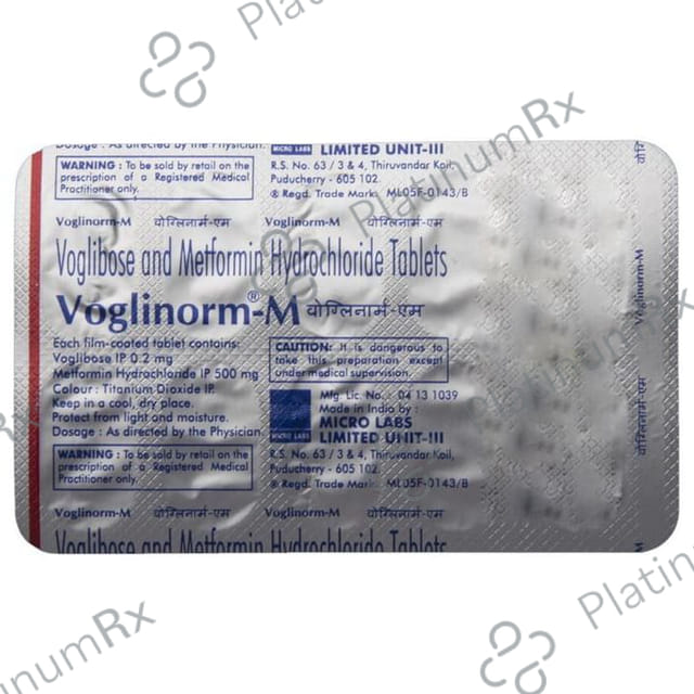 Voglinorm M 500/0.2mg Tablet 10s