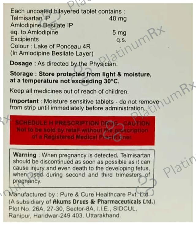 Telcip 5/40mg AM Tablet 10s