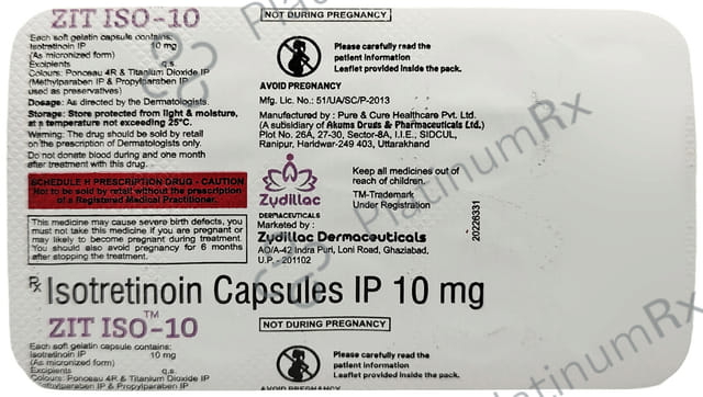 Zit Iso 10mg Tablet