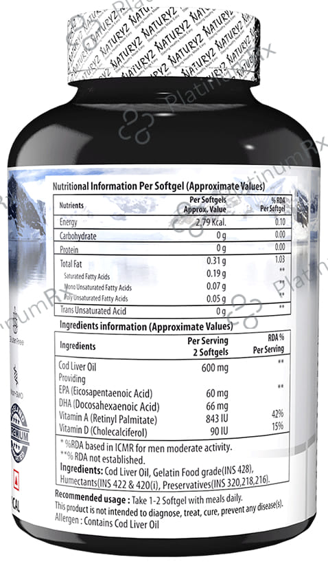 Naturyz Icelandic Pure Cod Liver Oil Capsule 90s