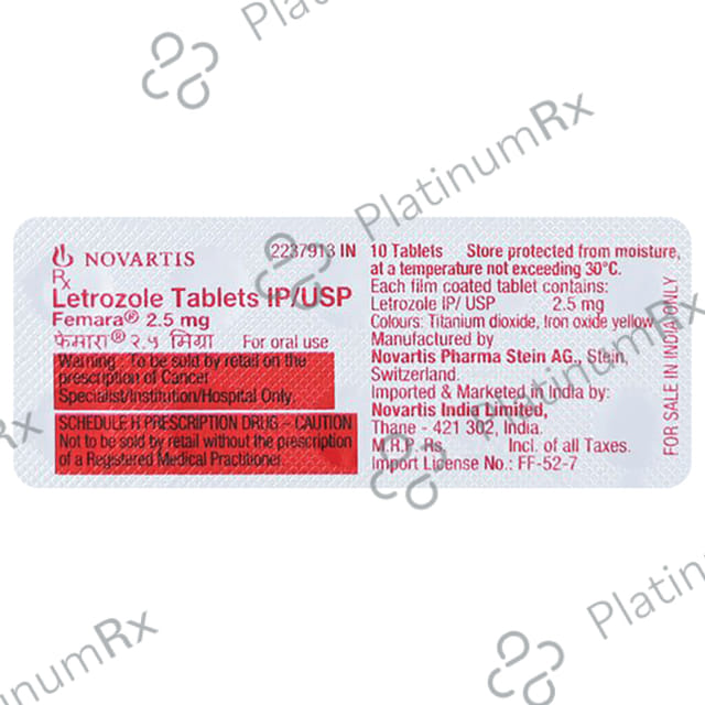 Femara 2.5mg Tablet 10 Tablet