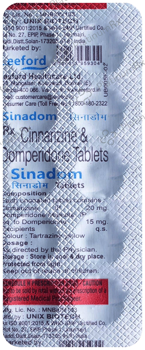 Sinadom Tablet