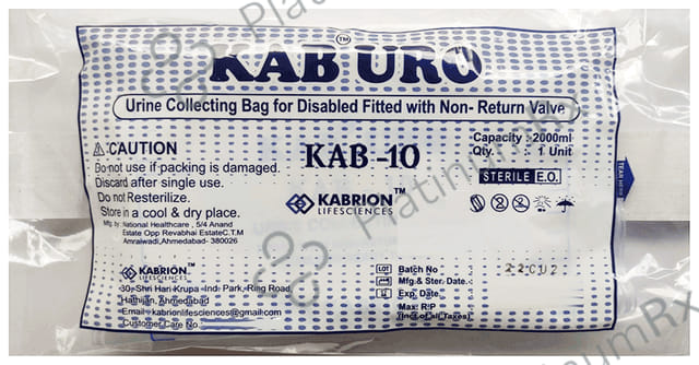 Kabrion Urobag KAB 10 Urine Collecting Bag (2000ml Each) 3 units
