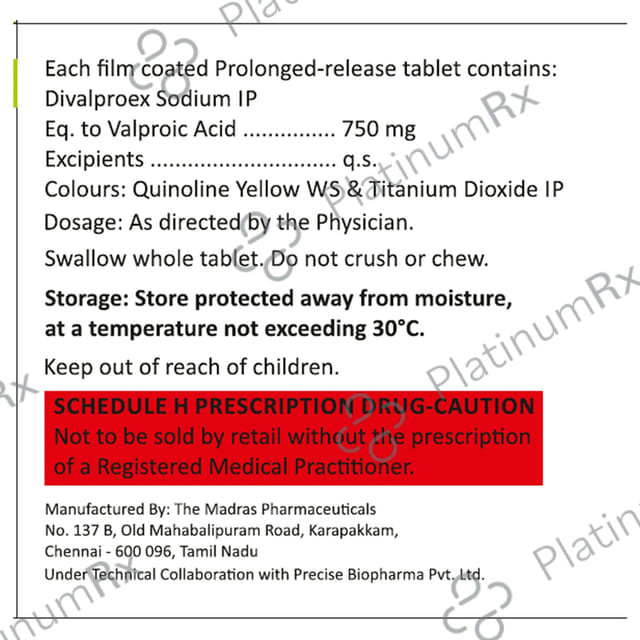 Divagrace 750mg Tablet PR 10s