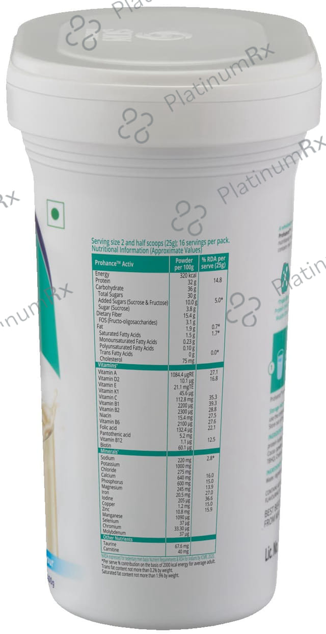 Prohance Activ Nutrition Vanilla Powder 400gm