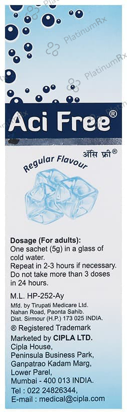 ACI Free Regular Flavour Sachet 5gm