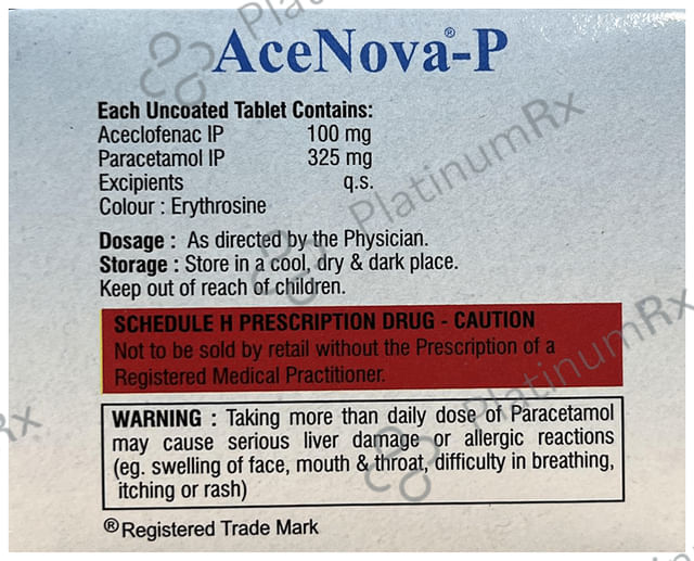 Acenova P 100/325mg Tablet 10s