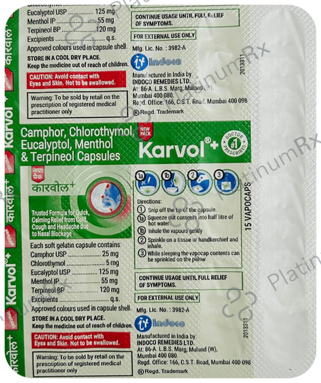 Karvol Plus Capsule 15s