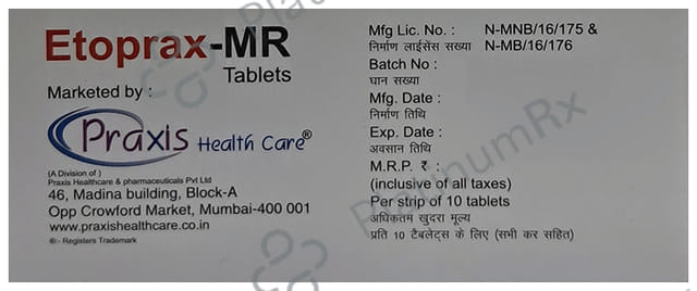 Etoprax MR 60/4mg Tablet 10s