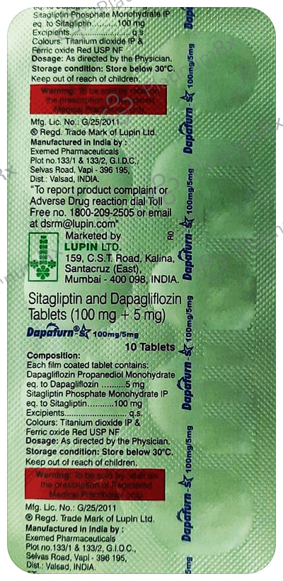 Dapaturn S 5mg/100mg Tablet