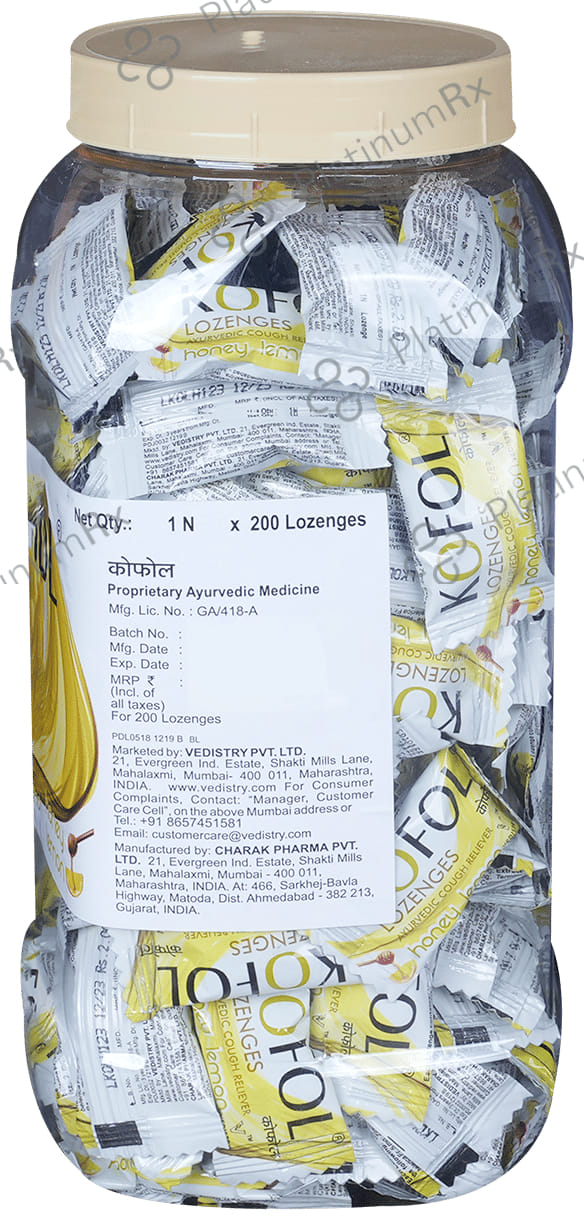 Kofol Lozenges for Sore Throat Honey lemon