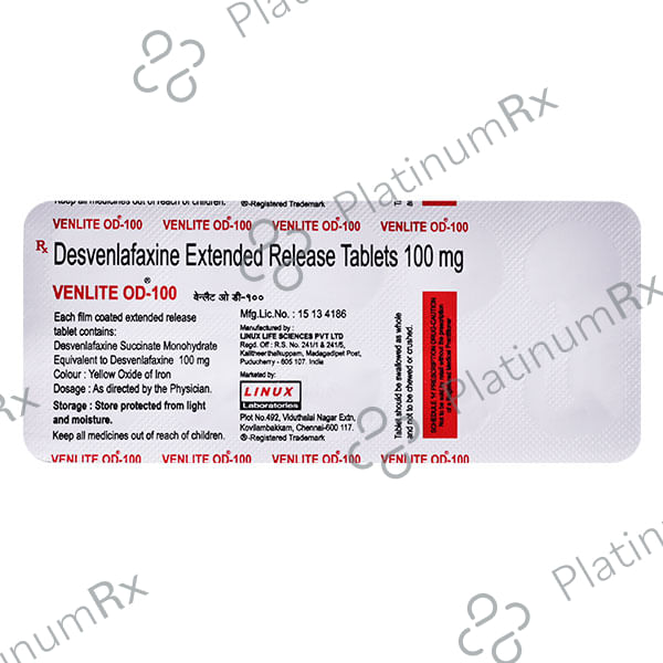 Venlite OD ER 100mg Tablet 10s