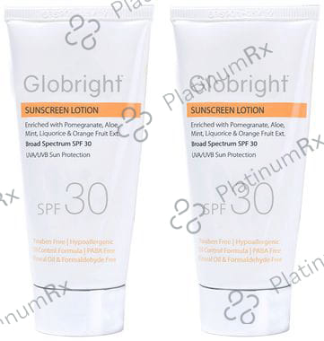 Globright Sunscreen Lotion SPF 30 (50ml Each) 2 Tube