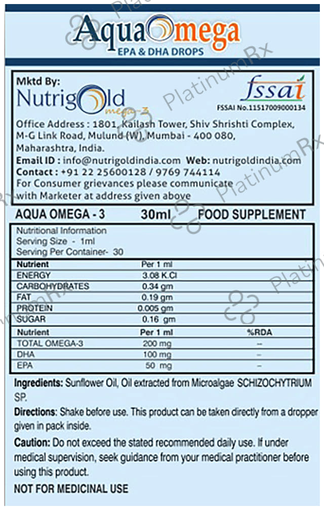 Aqua Omega Oral Drops 30ml