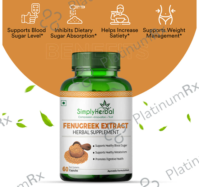 Simply Herbal Fenugreek Extract Vegetarian Capsules