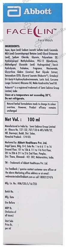 Faceclin Face Wash 100ml