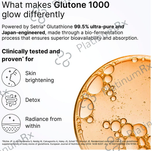 Glutone 1000(15 Effervescent Tablets Each) 1 Bottle