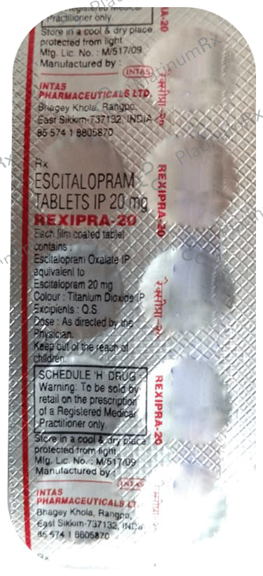 Rexipra 20mg Tablet 10s