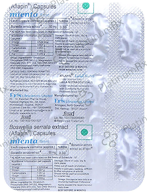 Mienta 50mg Capsule 10s