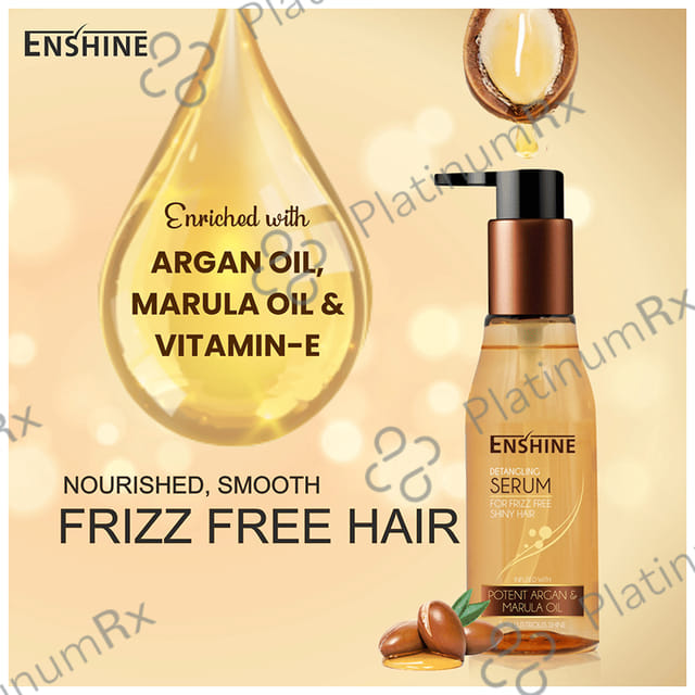 Enshine Detangling Serum Infused with Argan & Marula Oil for Frizz Free Shiny Hair