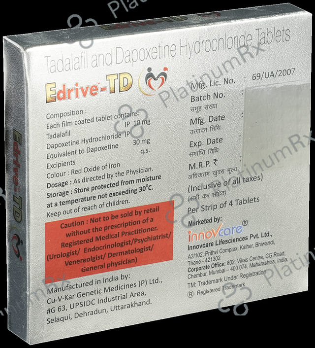 Edrive TD 30/10mg Tablet 4s