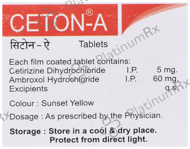 Ceton A 5/60mg Tablet 10s