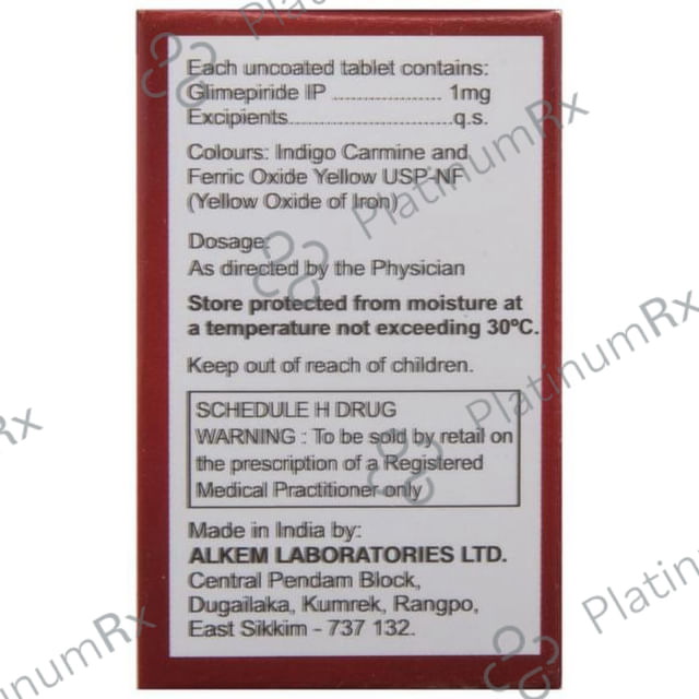 Glucoryl 1mg Tablet 10s
