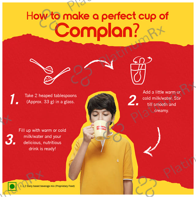 Complan 100% Milk Protein for Concentration, Memory & Growth - Flavour Royale Chocolate