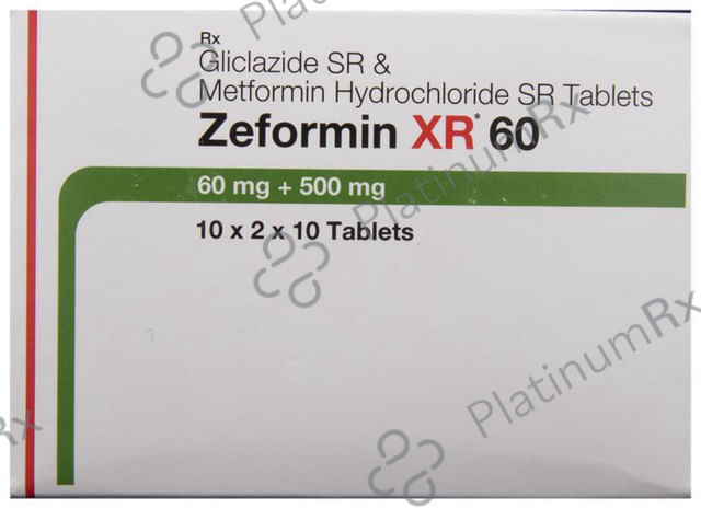 Zeformin XR 60/500mg Tablet SR 10s