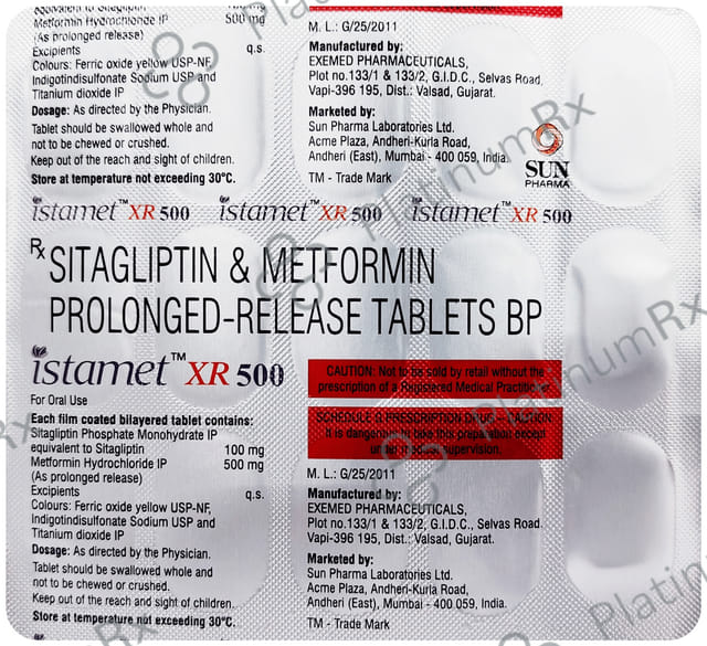 Istamet XR 500/100mg Tablet 15s