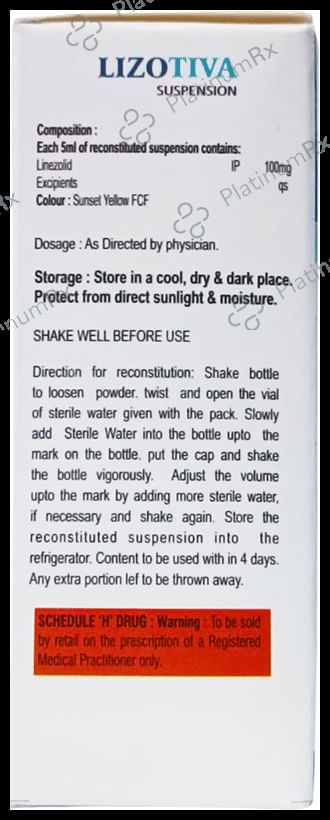 Lizotiva 100mg Oral Suspension 30ml
