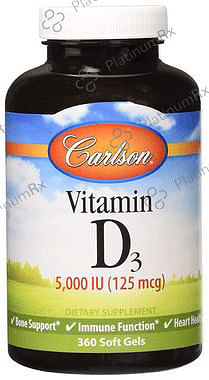 Carlson Vitamin D3 5000IU (125mcg) Softgel