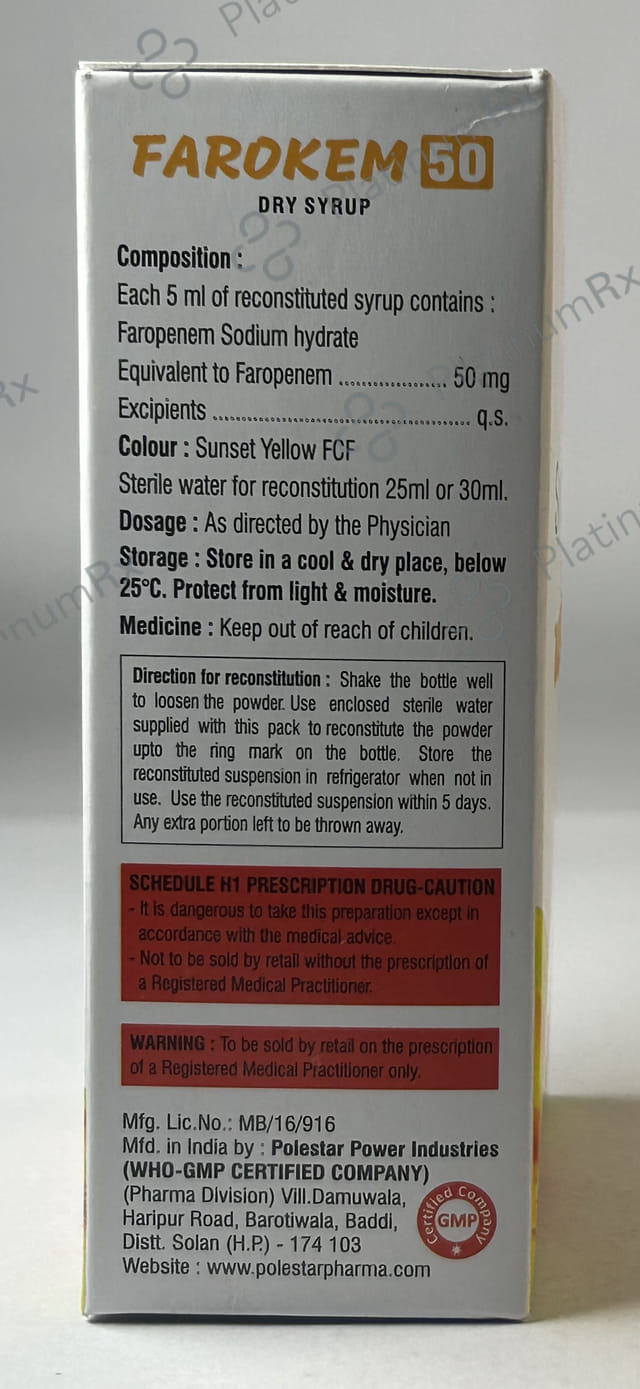 Farokem 50 Dry Syrup 30ml
