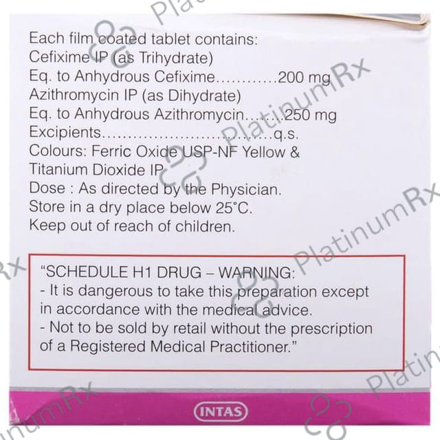 Ceftas AZ 250/200mg Tablet 10s