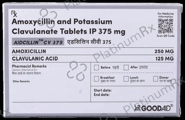 Aidcillin CV 375mg Tablet 10s