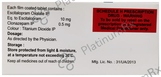 Esitamat Plus 0.5mg/10mg Tablet