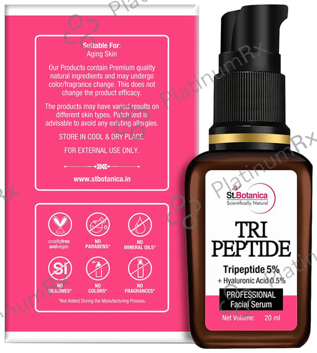 St.Botanica Tri Peptide 5% + Hyaluronic Acid 0.5% Professional Facial Serum