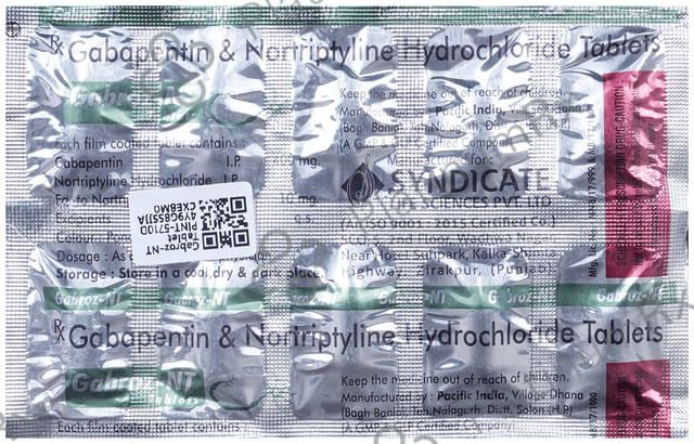 Gabroz NT 400/10mg Tablet 10s
