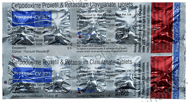 Proxpod CV 325 200/125mg Tablet 10s
