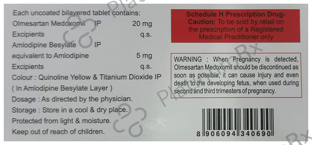 Olmetop AM 20/5mg Tablet 15s