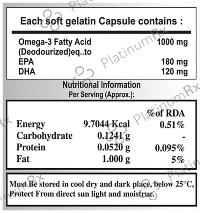 Cipzer Omega 3 Fish Oil Softgel Capsule 60s